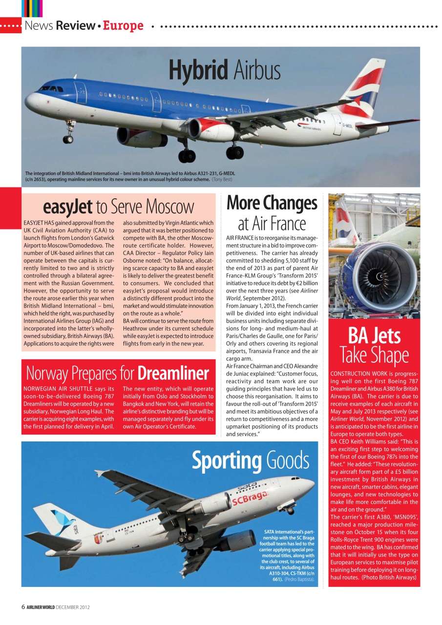 Airliner World Preview Pages