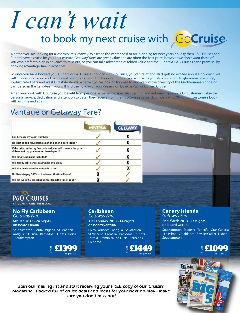 Cruise & Travel Preview Pages