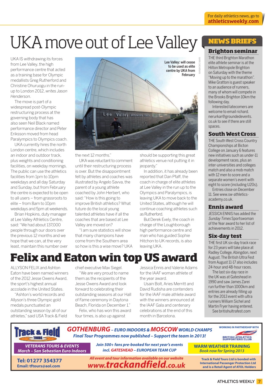 AW – Athletics Weekly Magazine Preview Pages