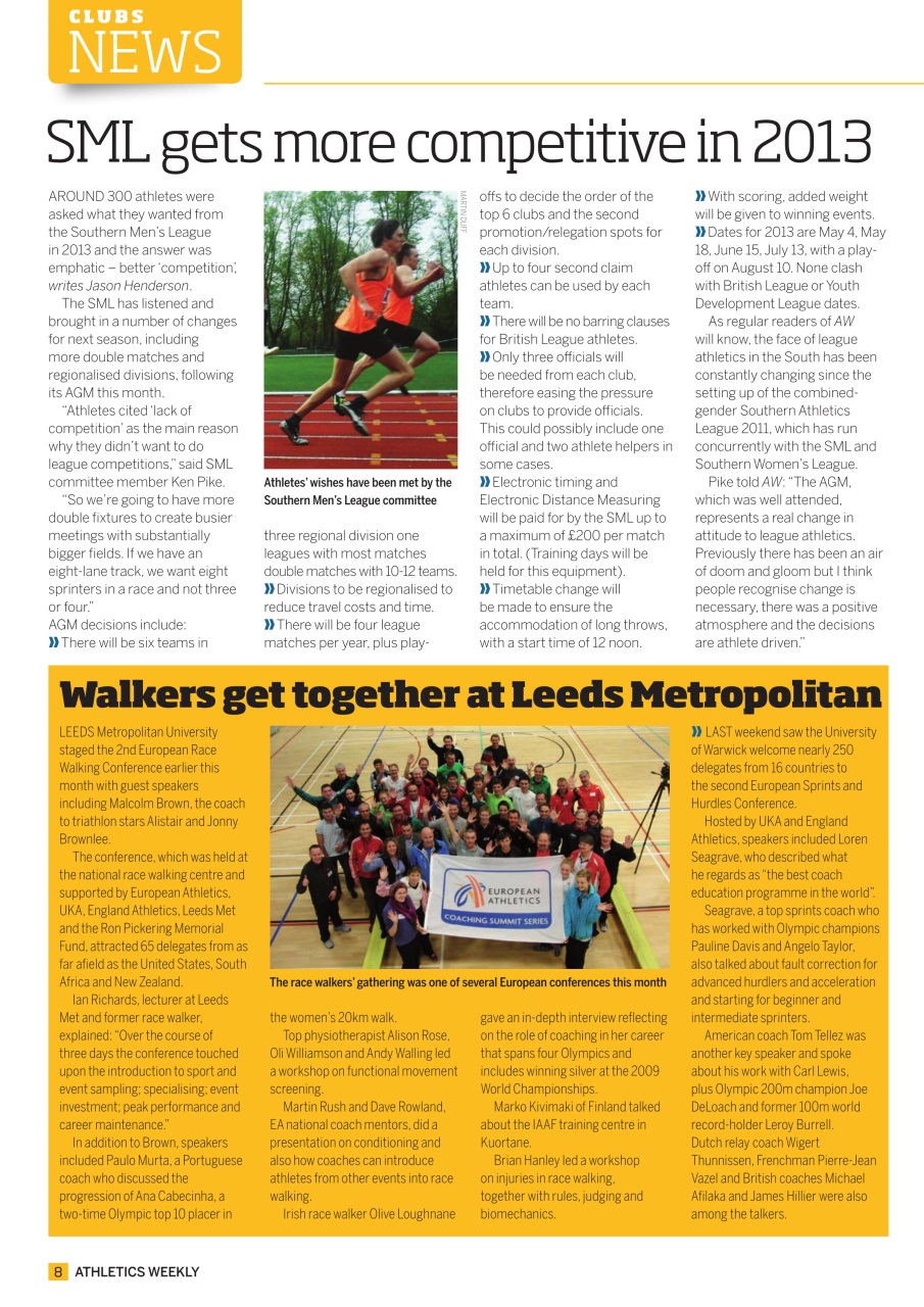 AW – Athletics Weekly Magazine Preview Pages