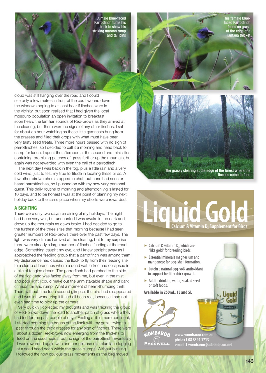 Australian Birdkeeper Magazine Preview Pages