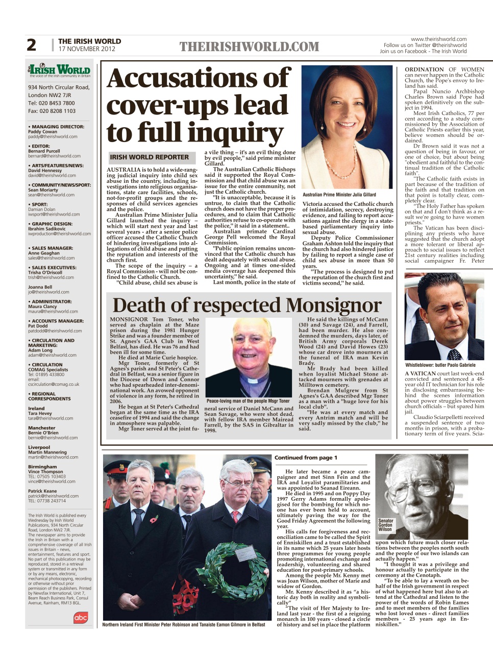 Irish World Preview Pages