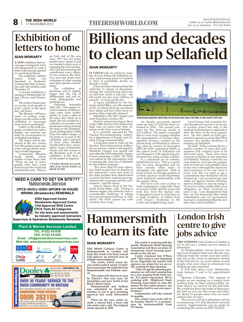 Irish World Preview Pages