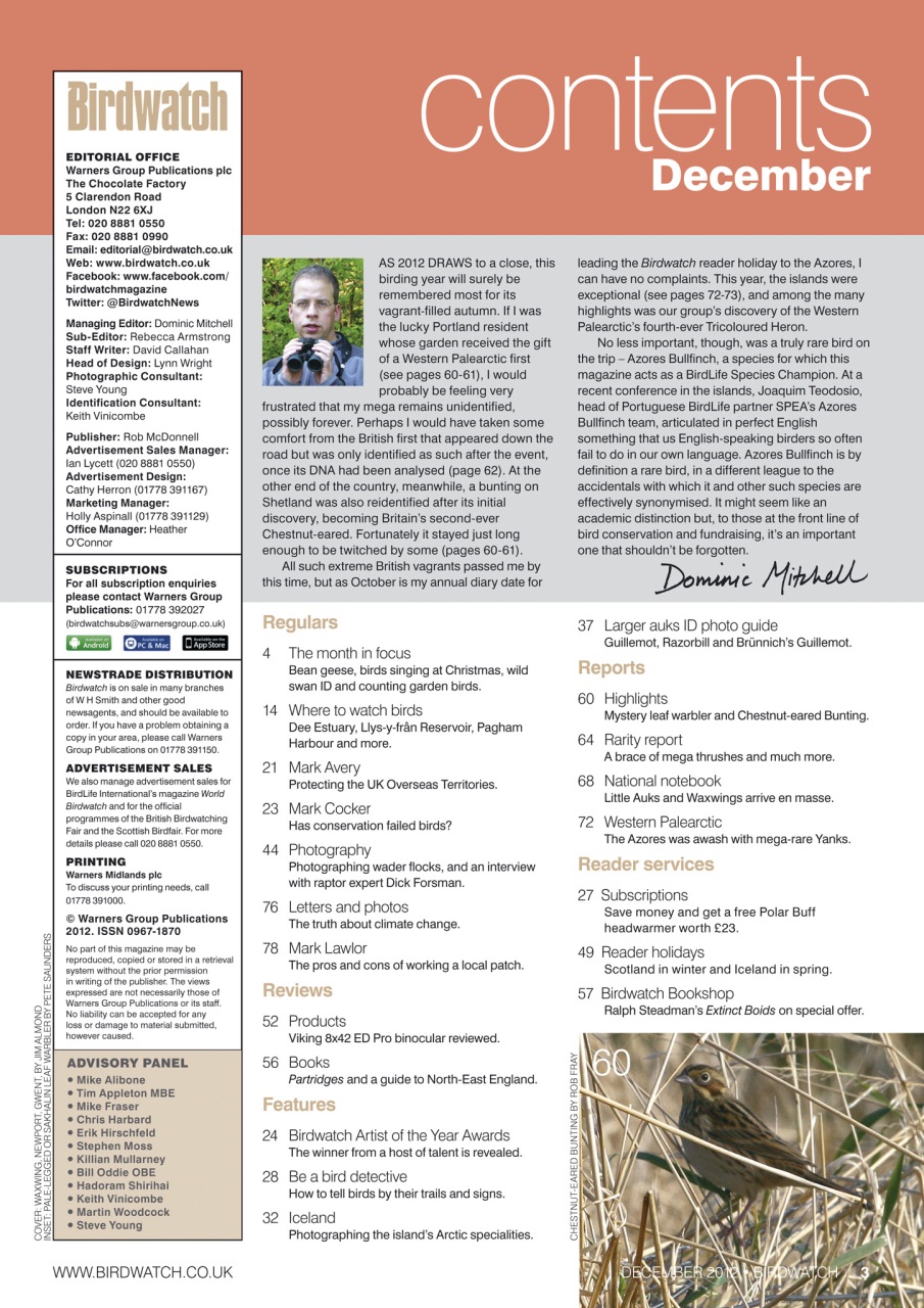 Birdwatch Magazine Preview Pages