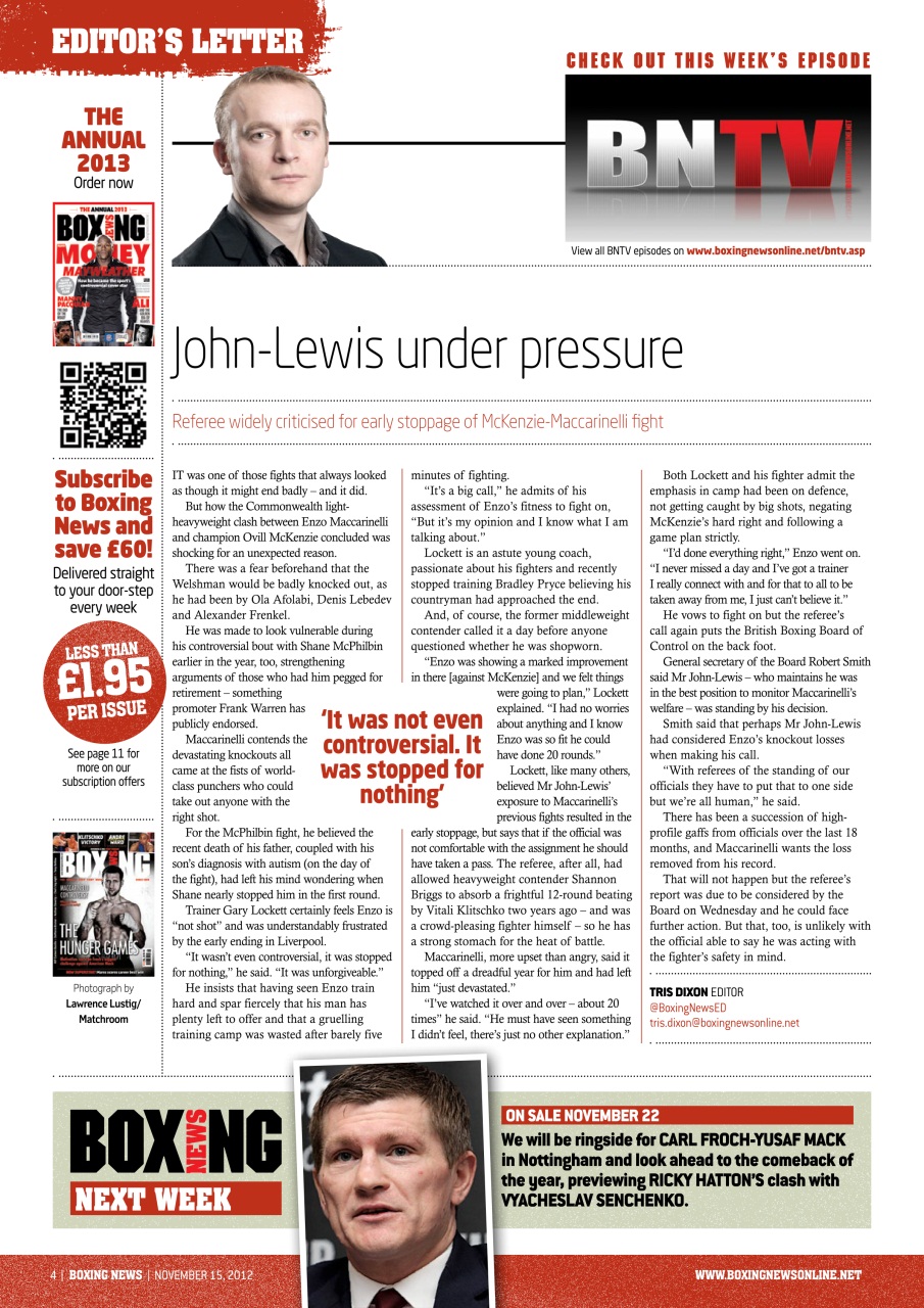 Boxing News Preview Pages
