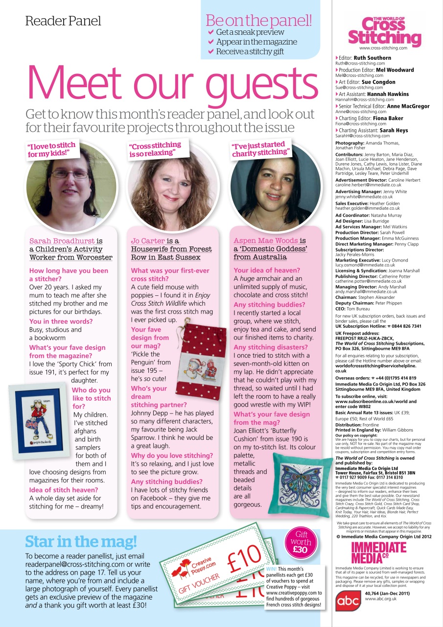 The World of Cross Stitching Preview Pages