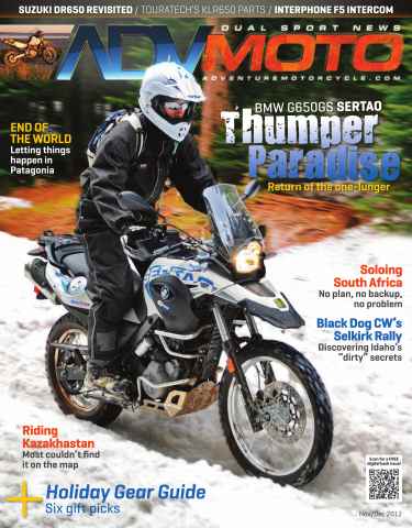 Adventure Motorcycle issue November-December 2012