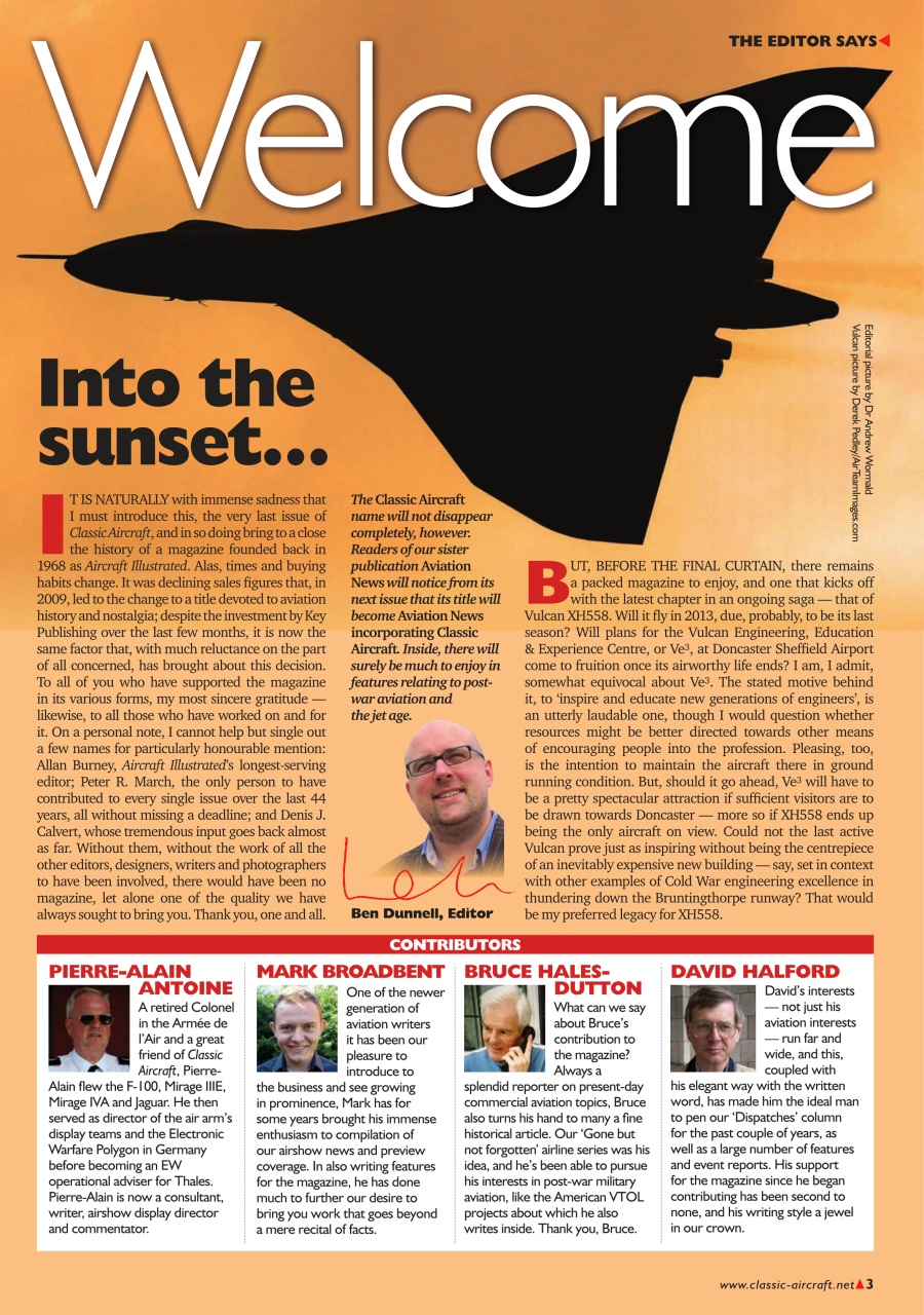 Classic Aircraft Preview Pages