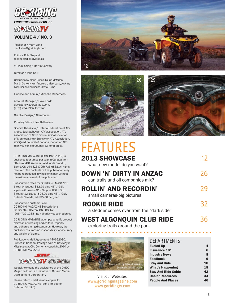 Go Riding ATVing Magazine Preview Pages