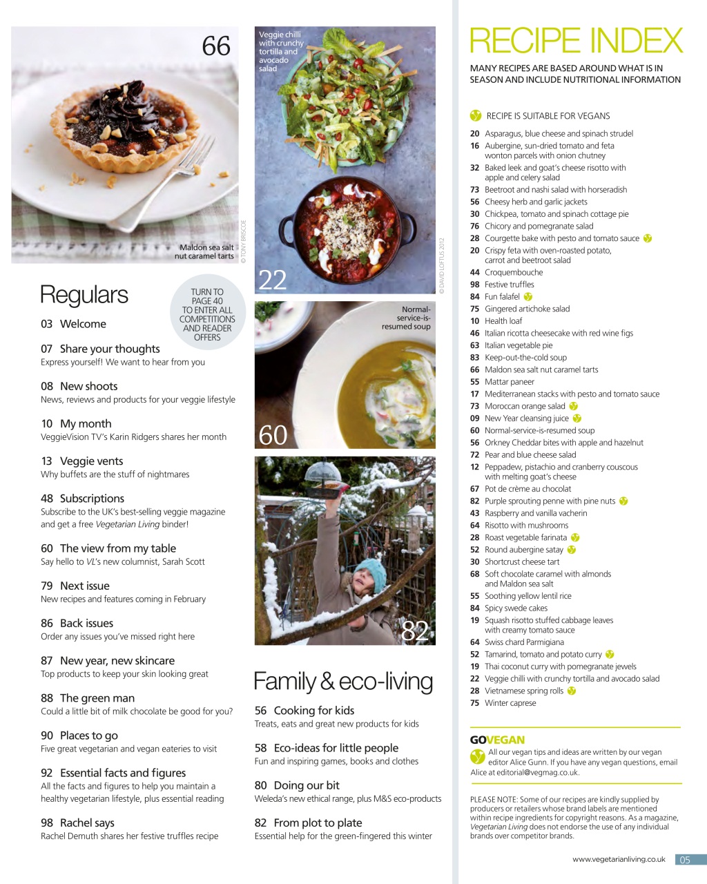 Vegetarian Living Preview Pages