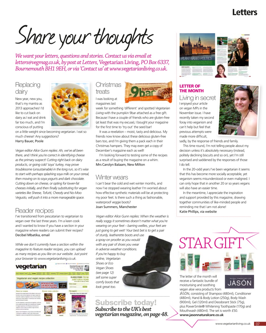 Vegetarian Living Preview Pages