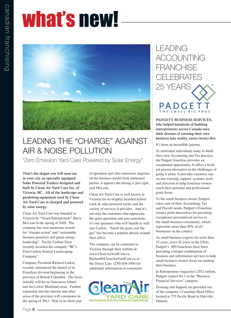 Canadian Franchising Preview Pages