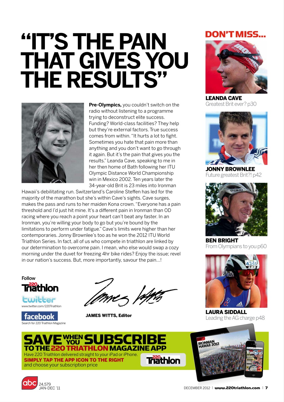 220 Triathlon Magazine Preview Pages