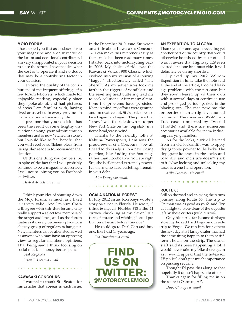 Motorcycle Mojo Preview Pages