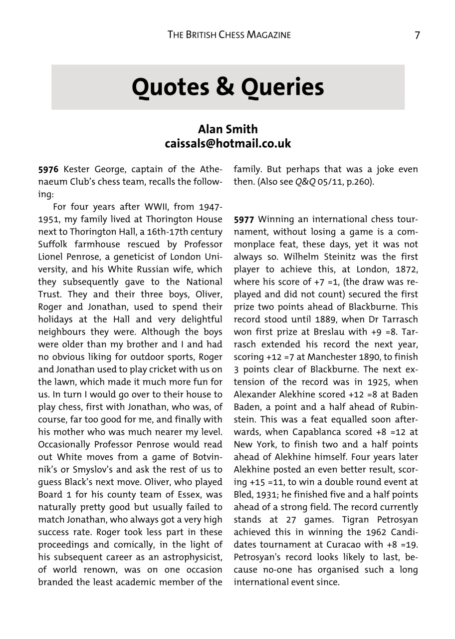 British Chess Magazine Preview Pages