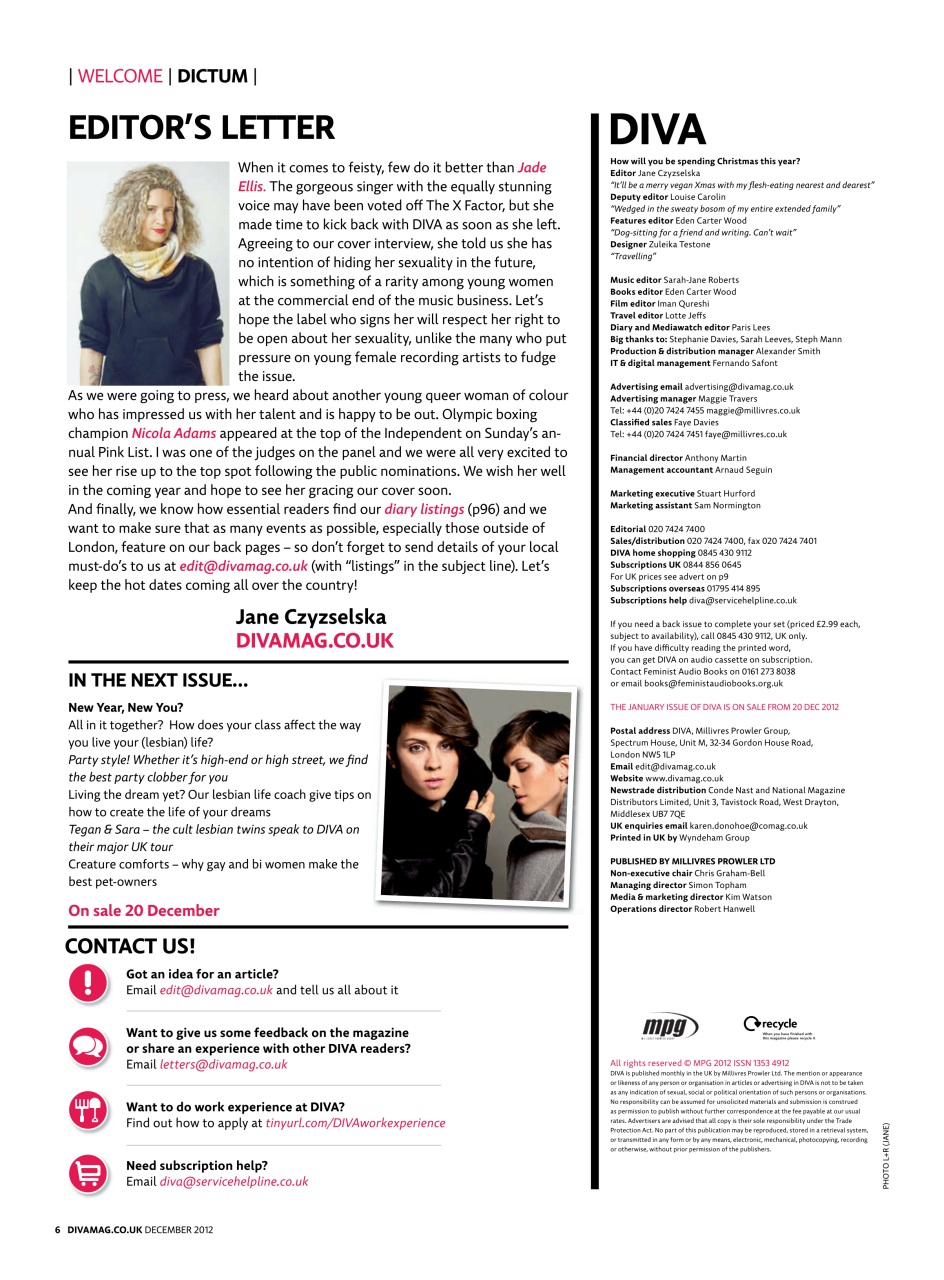 DIVA Magazine Preview Pages