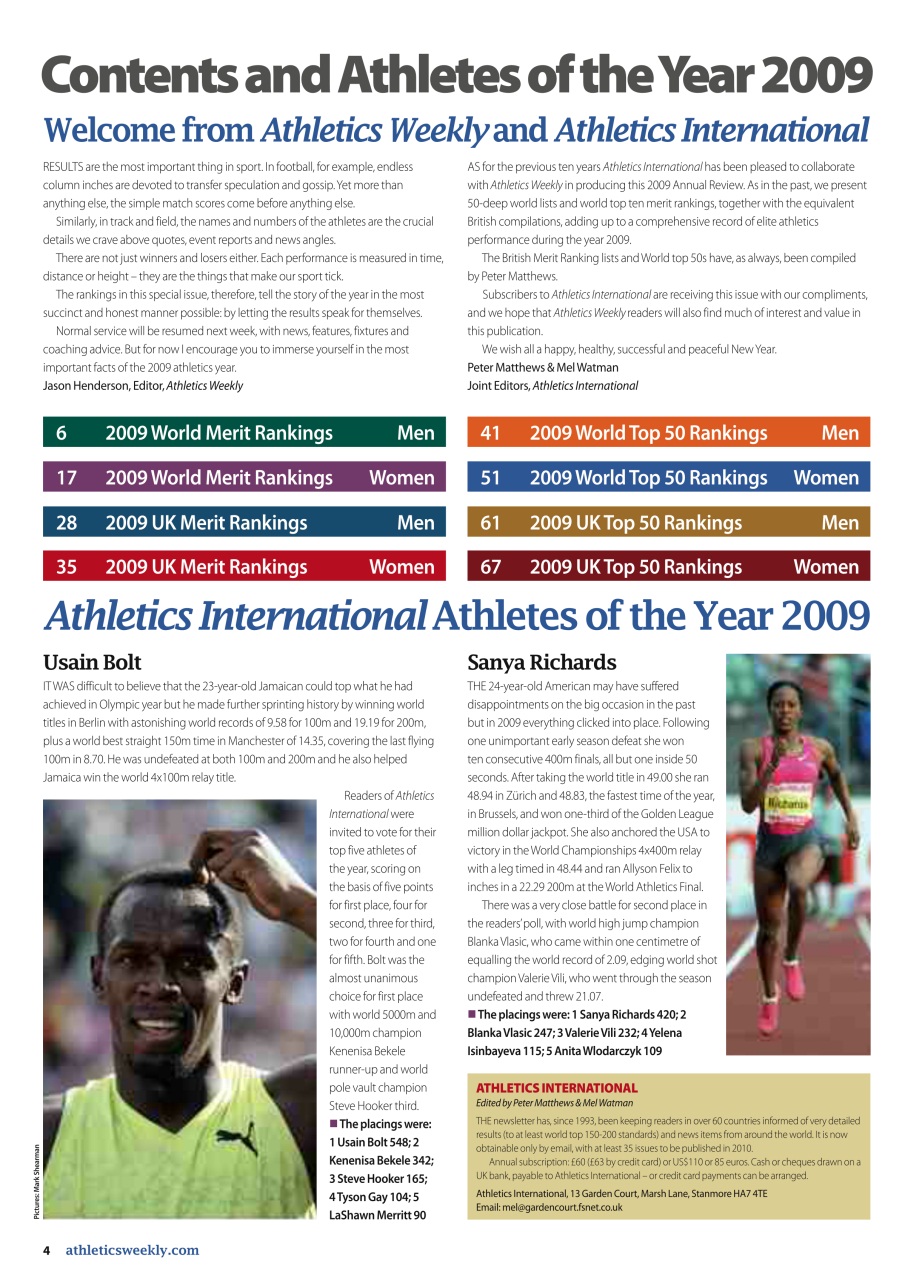 AW – Athletics Weekly Magazine Preview Pages