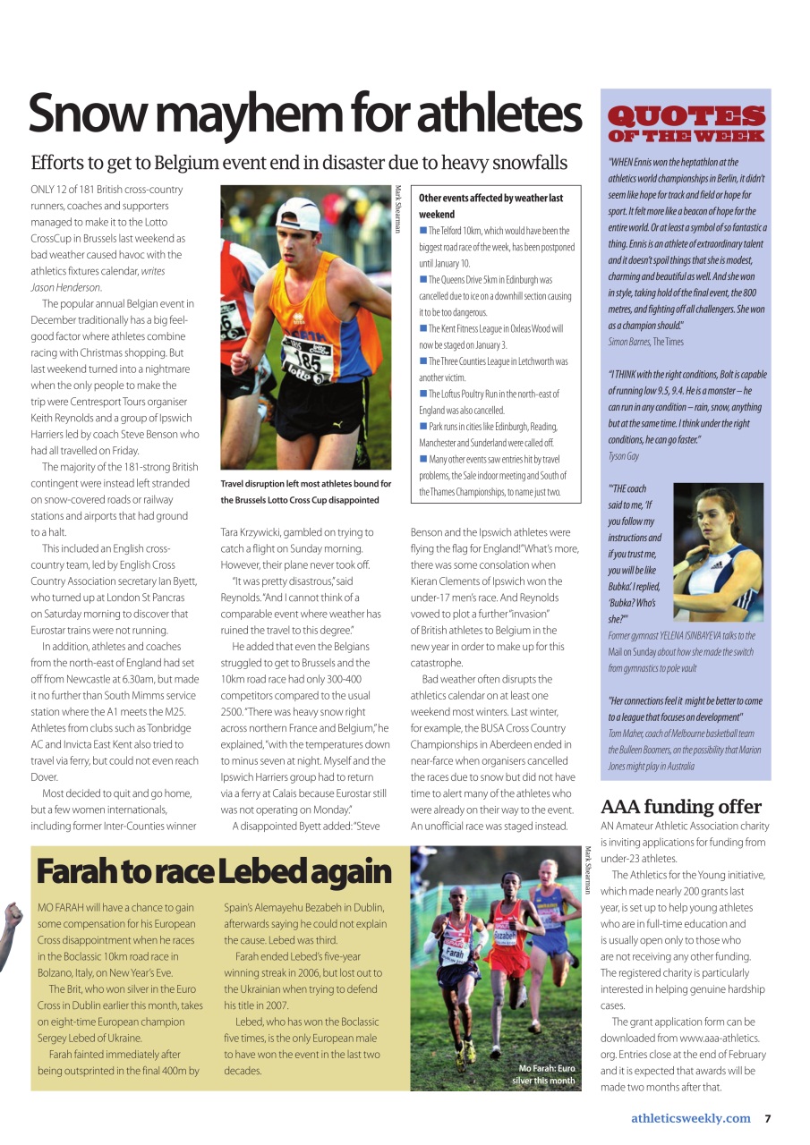 AW – Athletics Weekly Magazine Preview Pages
