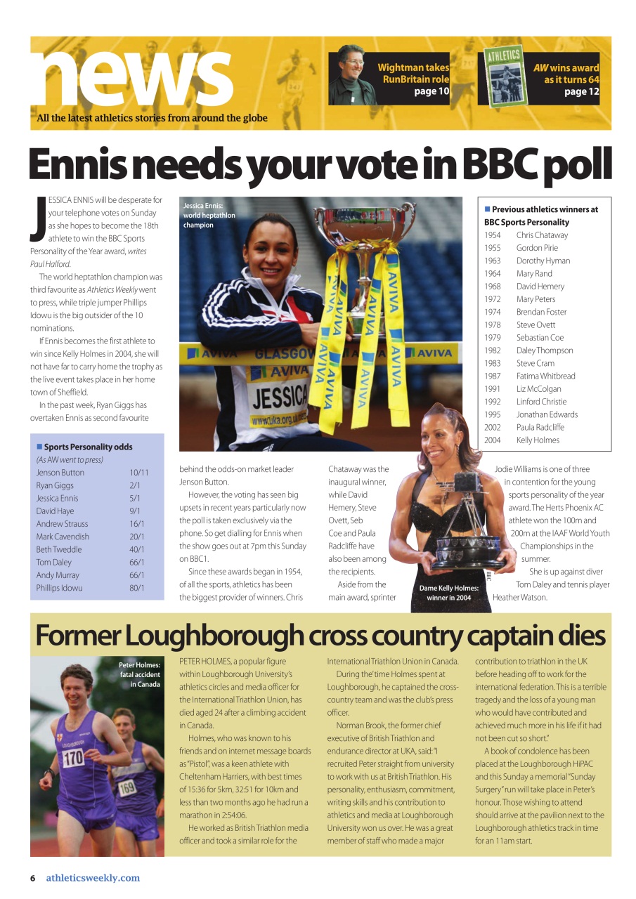 AW – Athletics Weekly Magazine Preview Pages