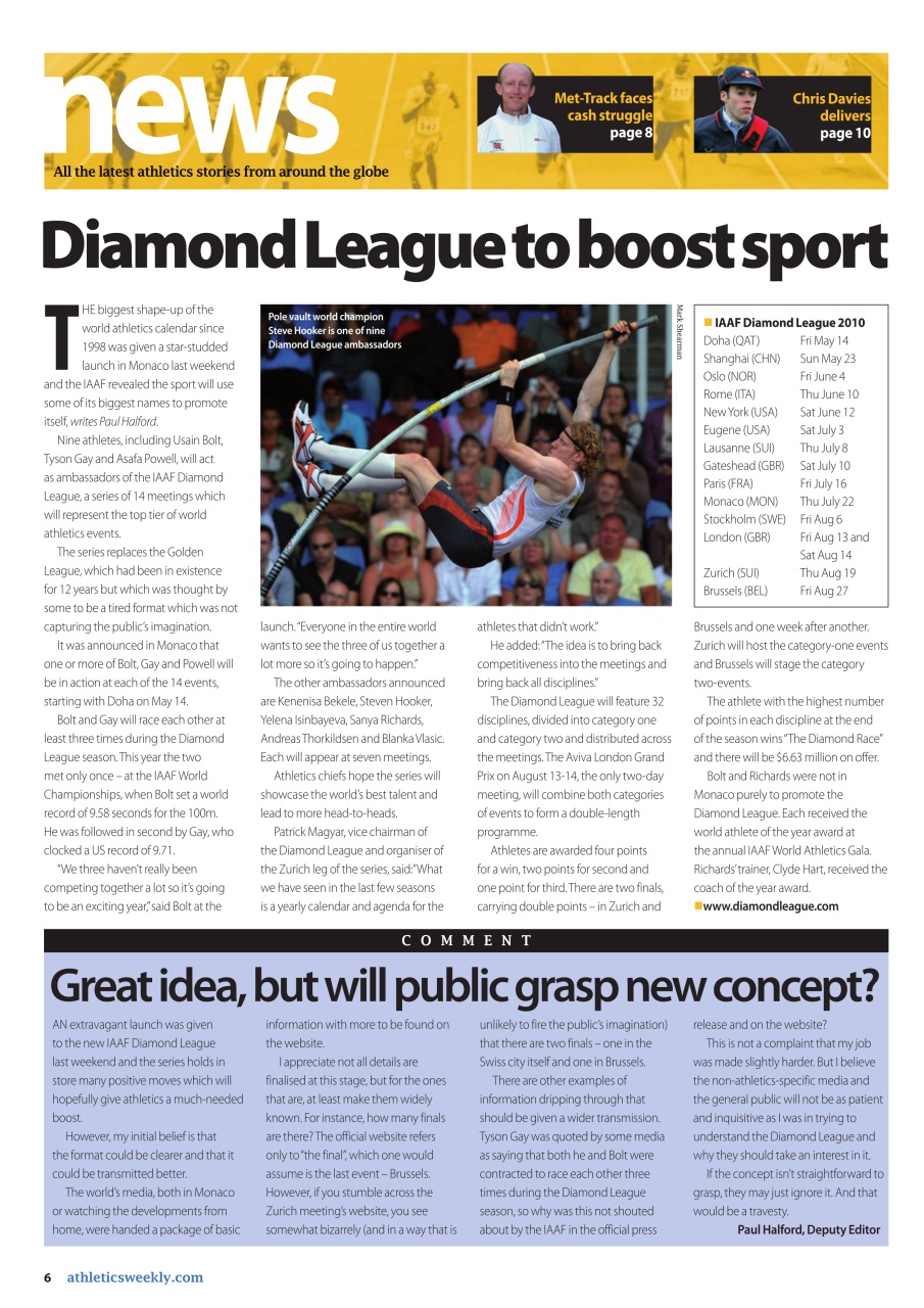 AW – Athletics Weekly Magazine Preview Pages