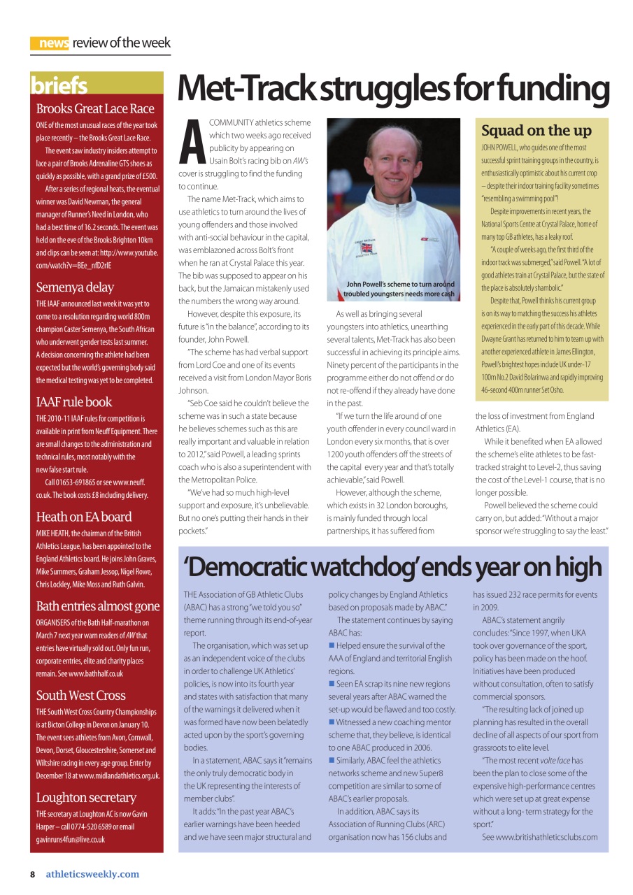 AW – Athletics Weekly Magazine Preview Pages