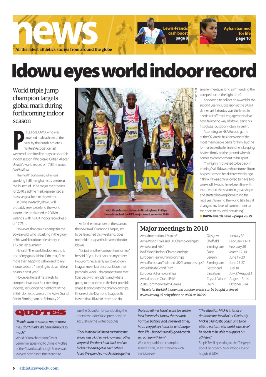 AW – Athletics Weekly Magazine Preview Pages