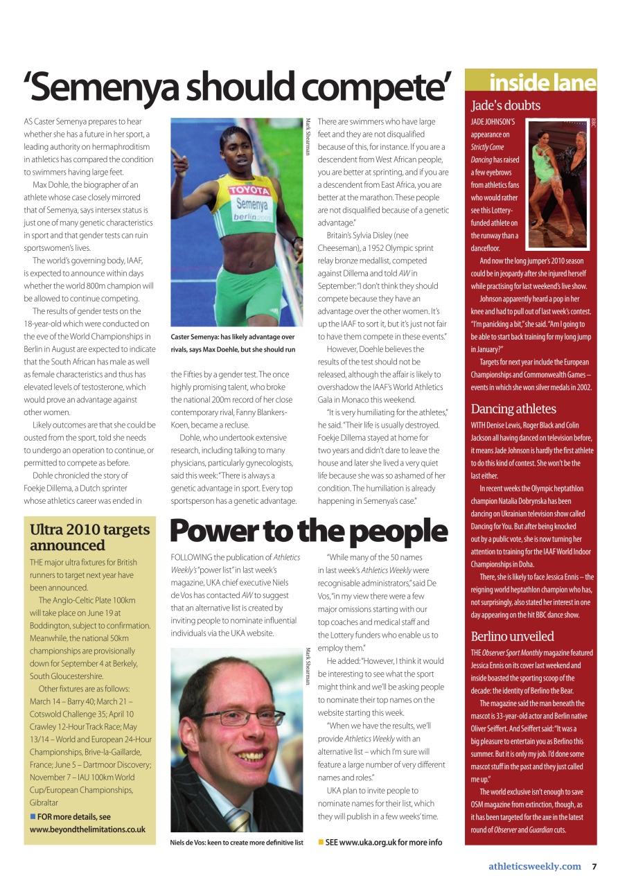 AW – Athletics Weekly Magazine Preview Pages