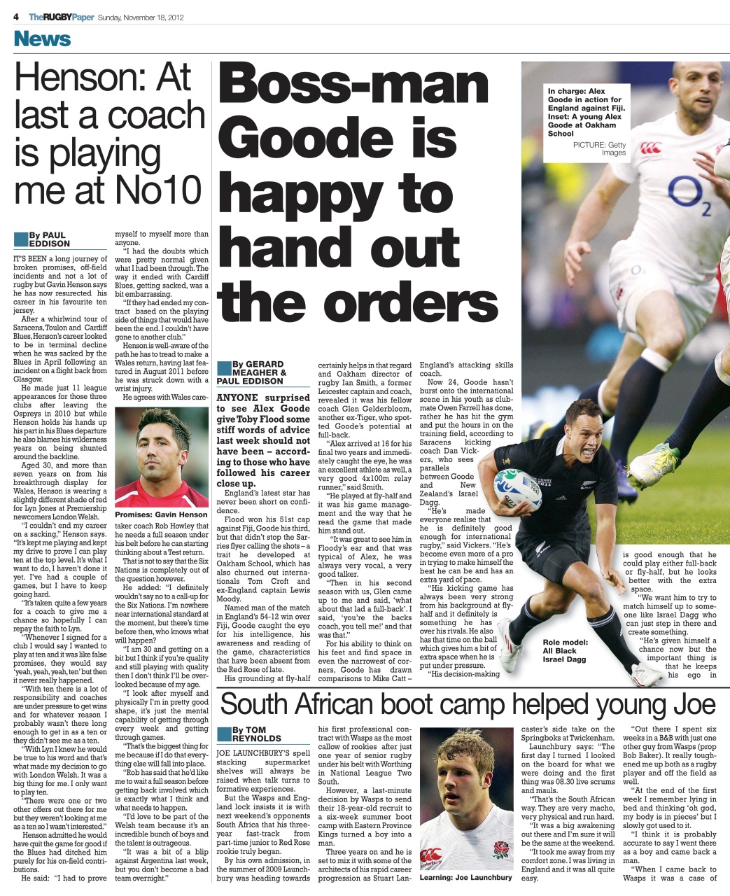 The Rugby Paper Preview Pages