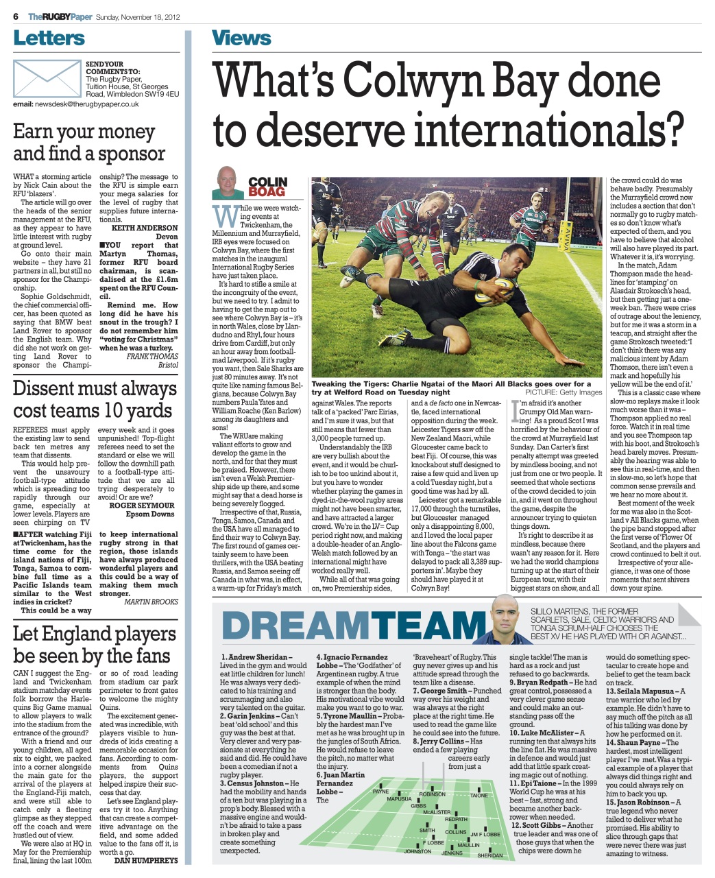 The Rugby Paper Preview Pages