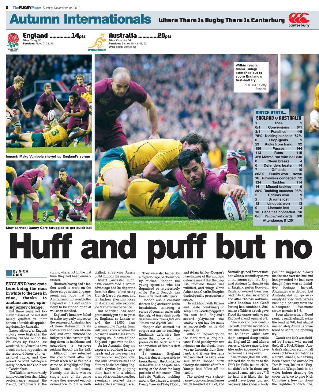The Rugby Paper Preview Pages