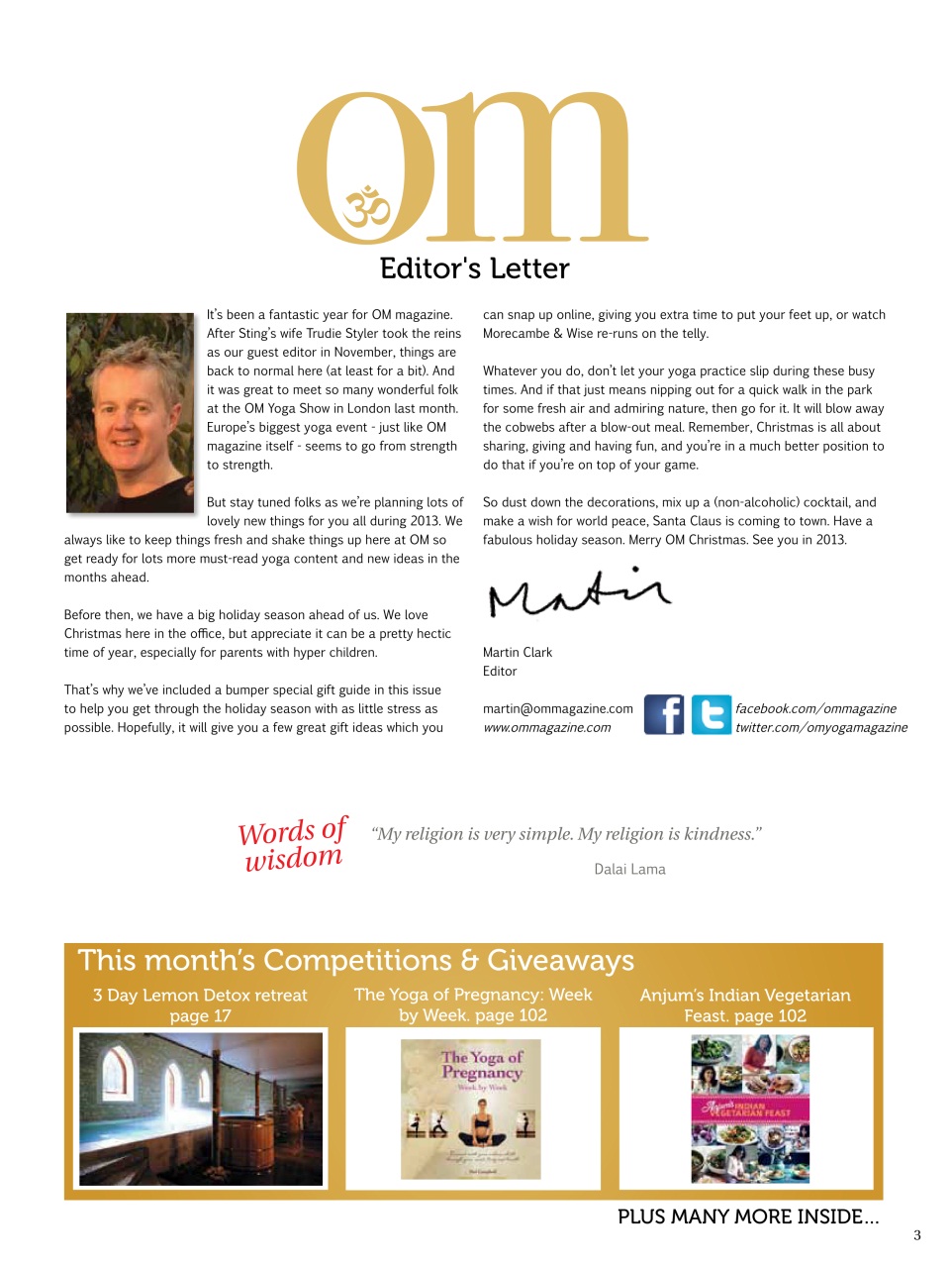 OM Yoga Magazine Preview Pages