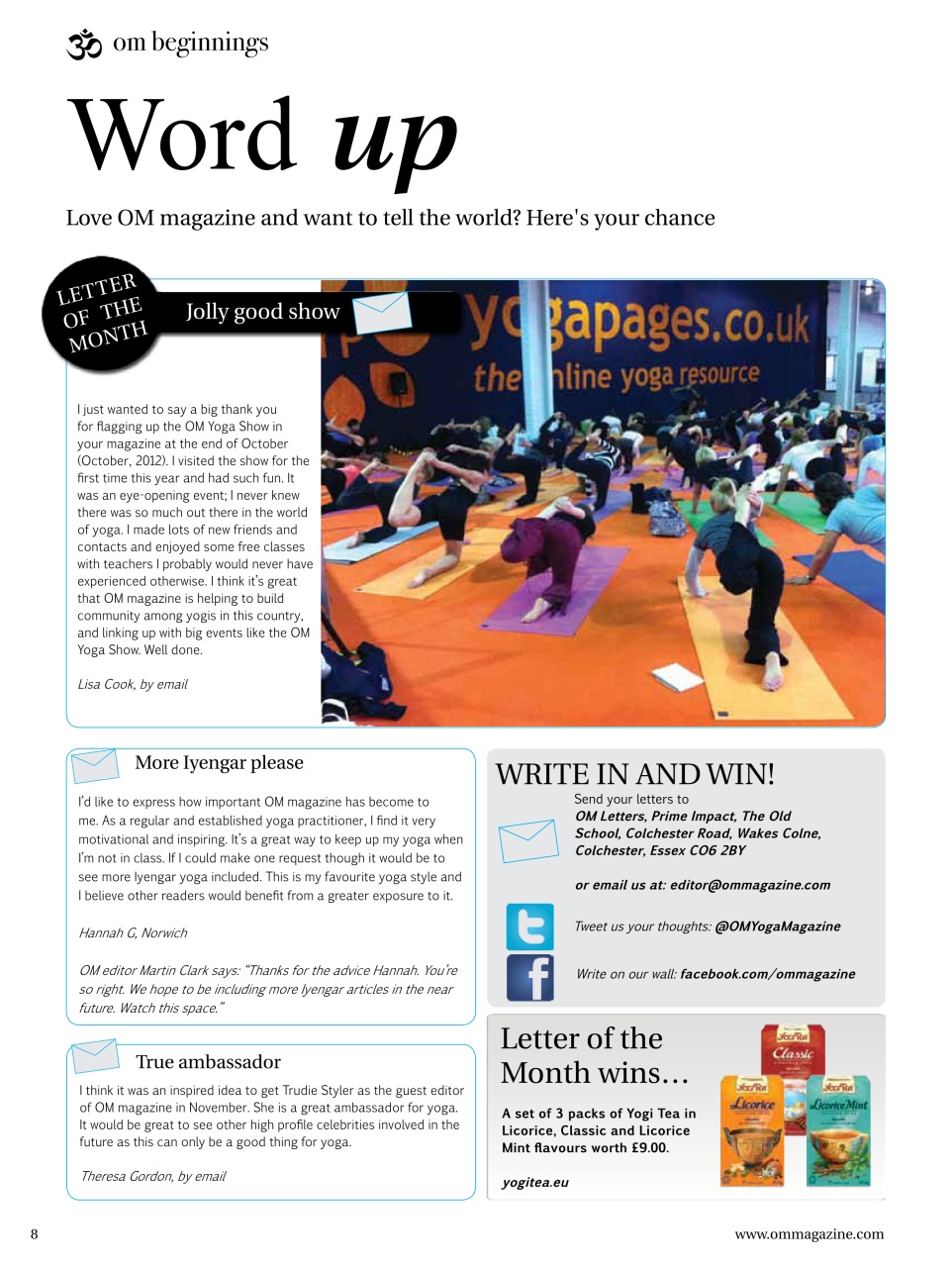 OM Yoga Magazine Preview Pages