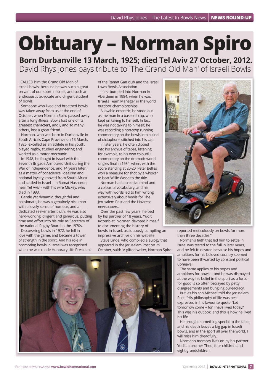 Bowls International Preview Pages