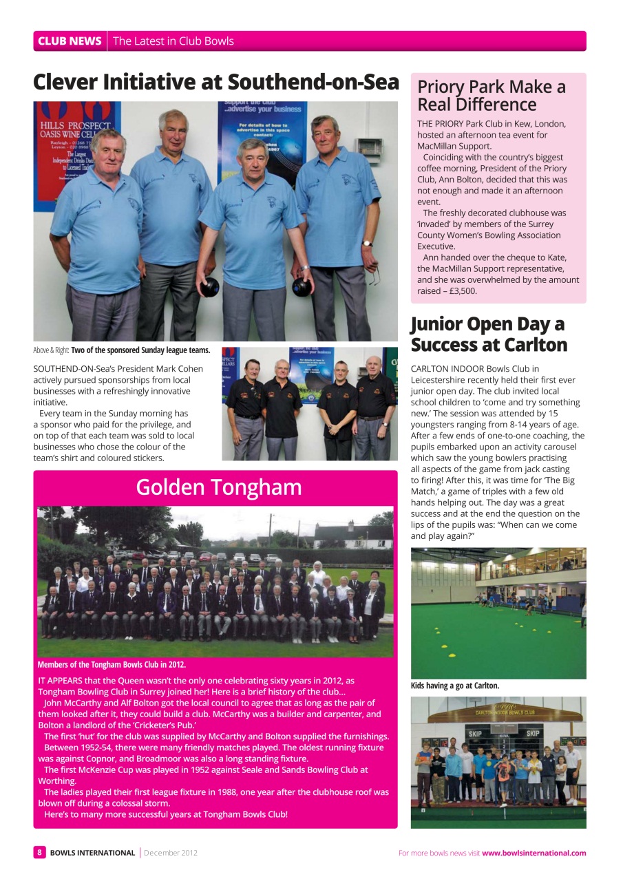 Bowls International Preview Pages
