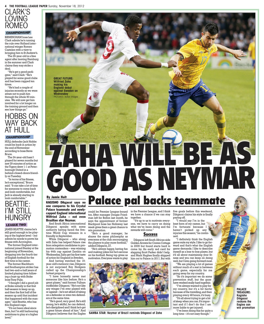 The Football League Paper Preview Pages