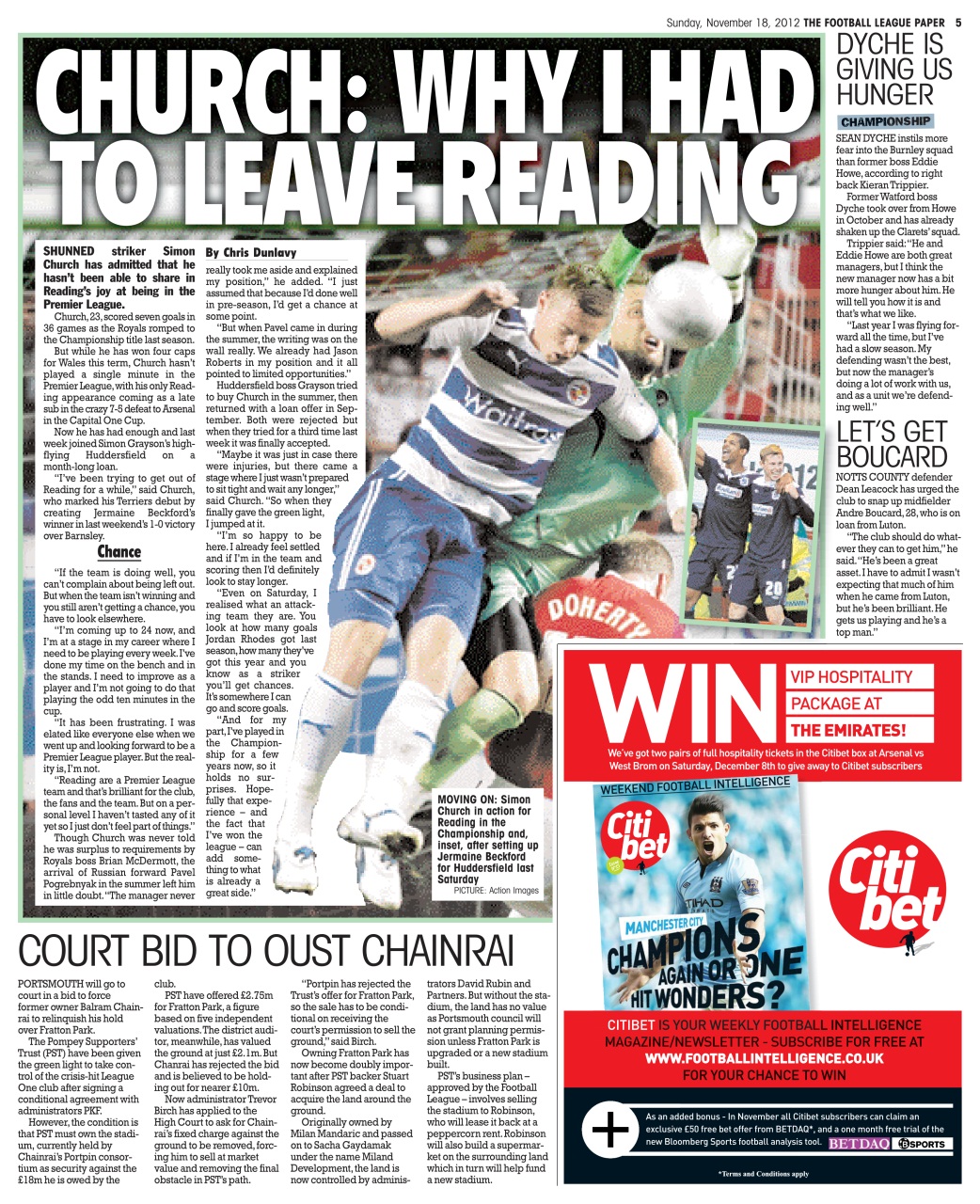 The Football League Paper Preview Pages