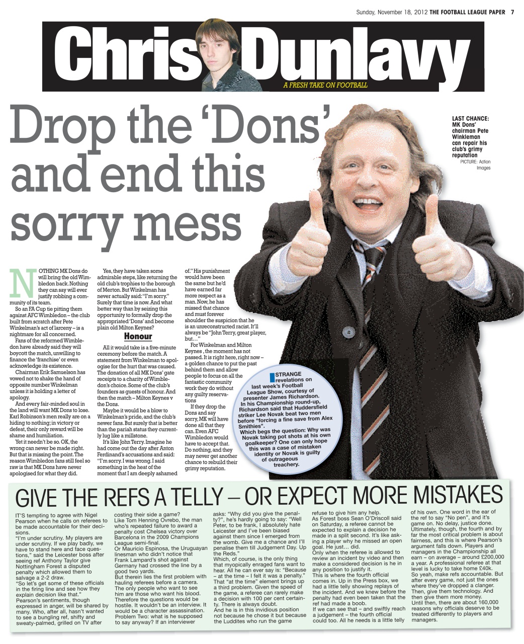 The Football League Paper Preview Pages