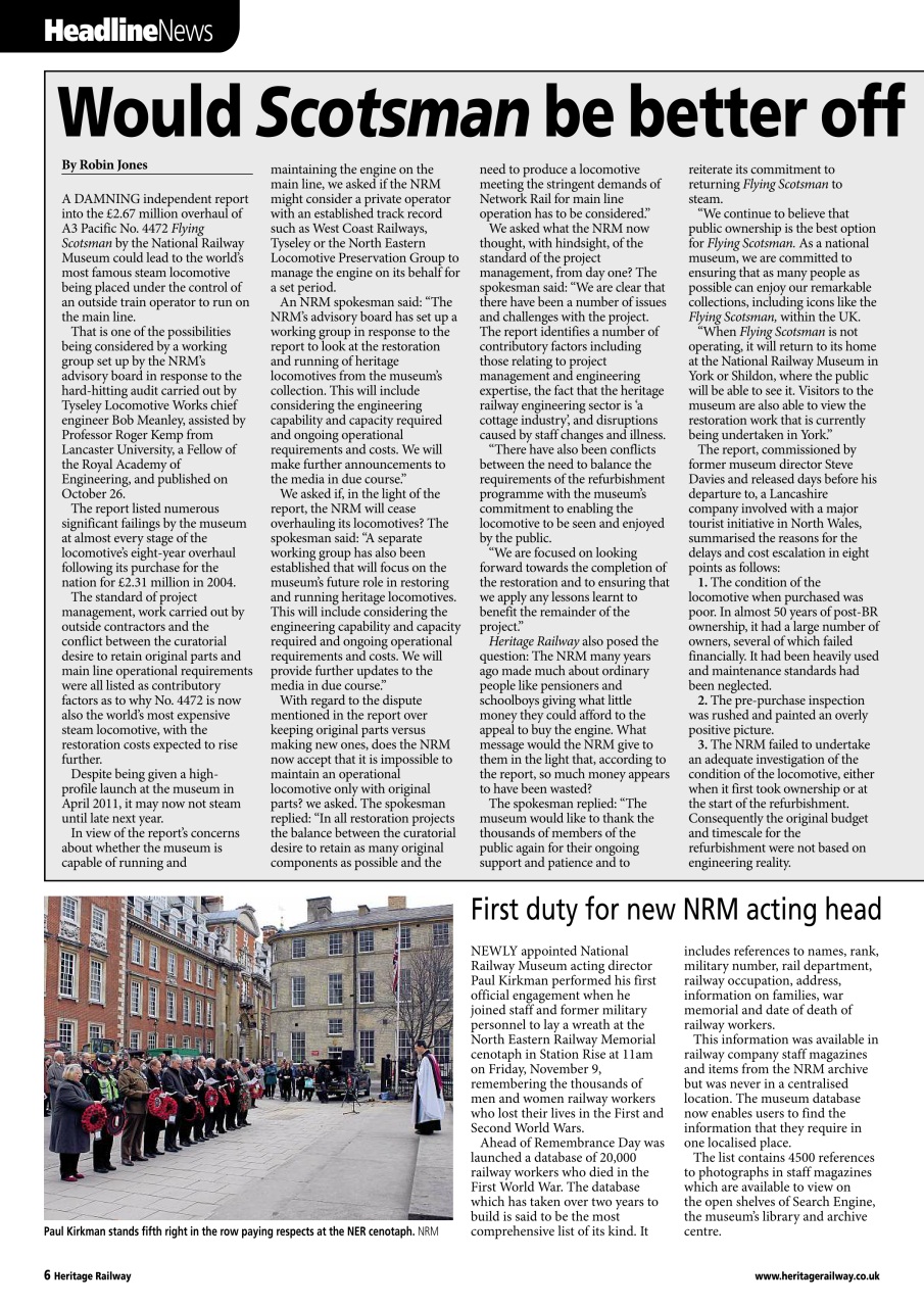 Heritage Railway Preview Pages