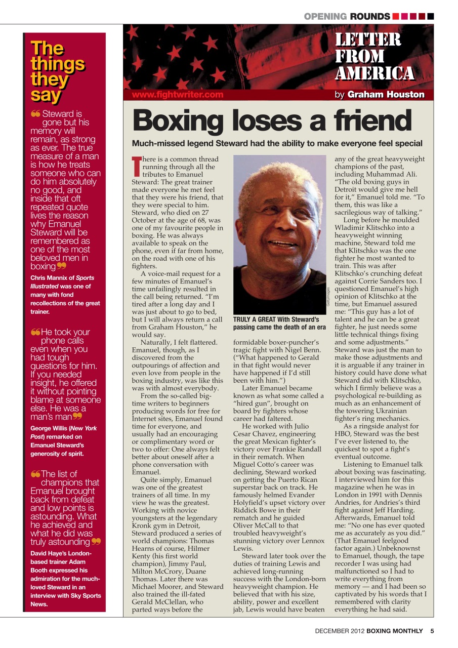 Boxing Monthly Preview Pages