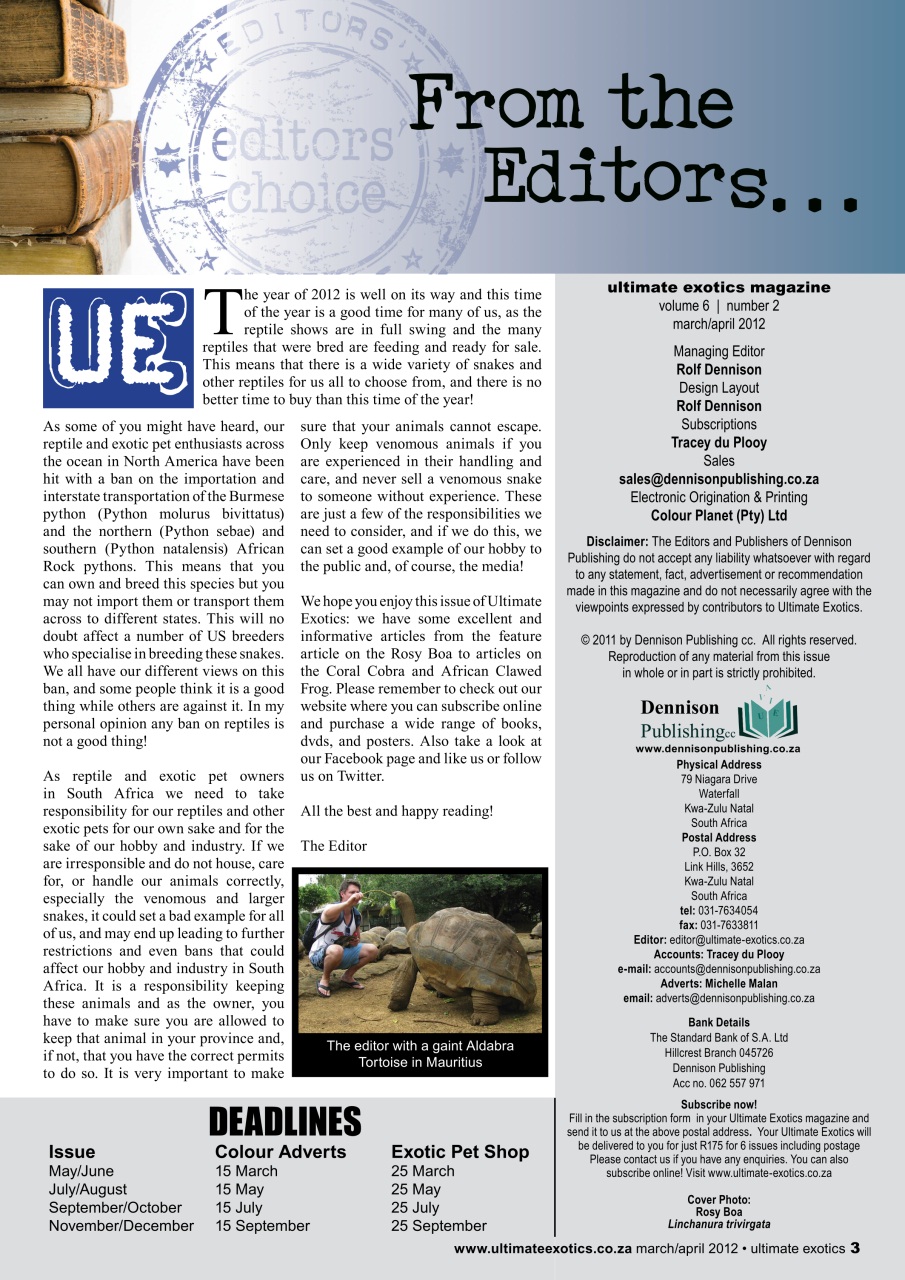 Ultimate Exotics Preview Pages