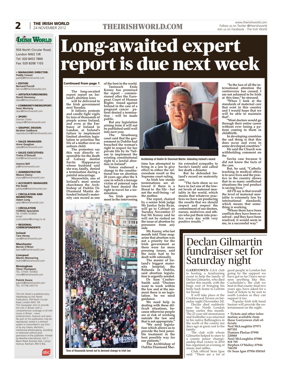 Irish World Preview Pages