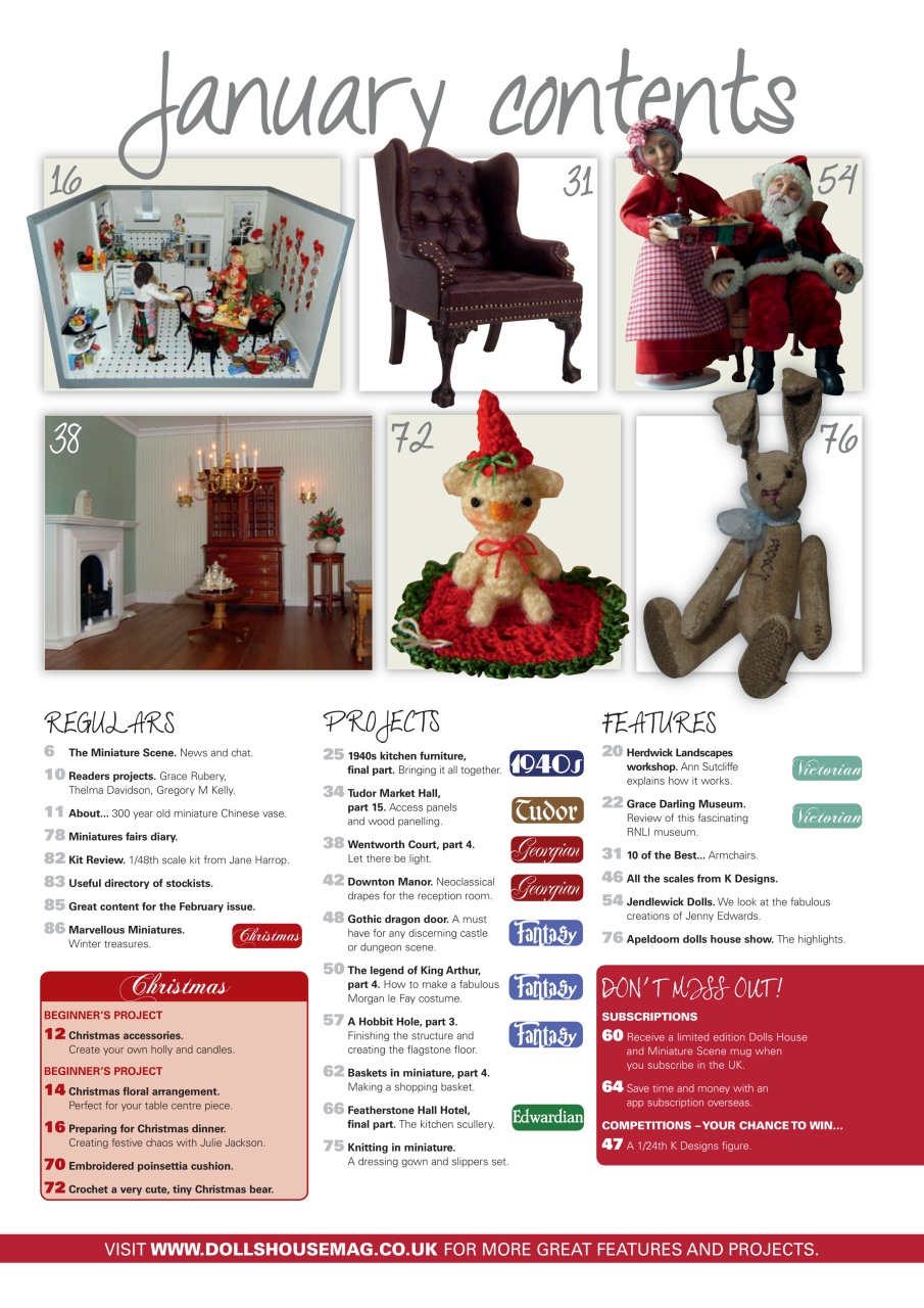 Dolls House and Miniature Scene Preview Pages