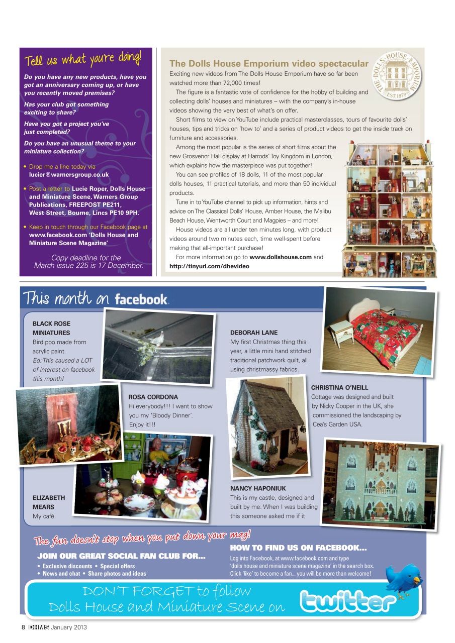 Dolls House and Miniature Scene Preview Pages