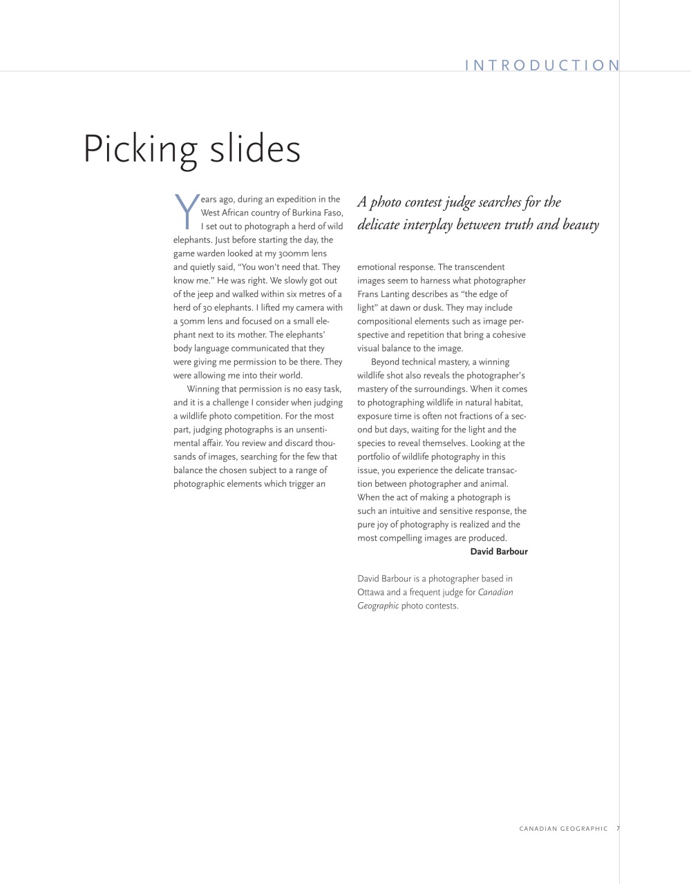 Canadian Geographic Preview Pages