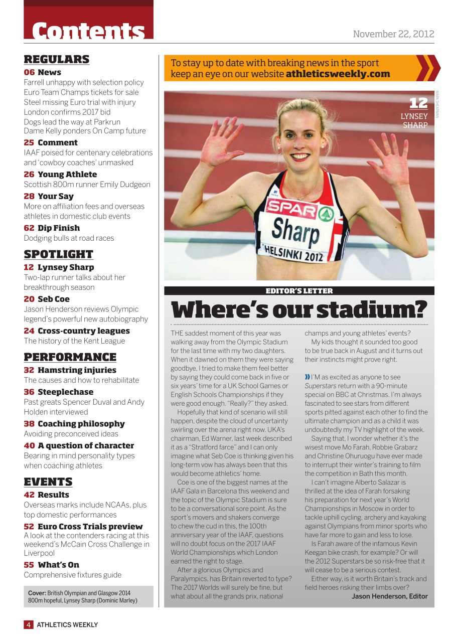 AW – Athletics Weekly Magazine Preview Pages
