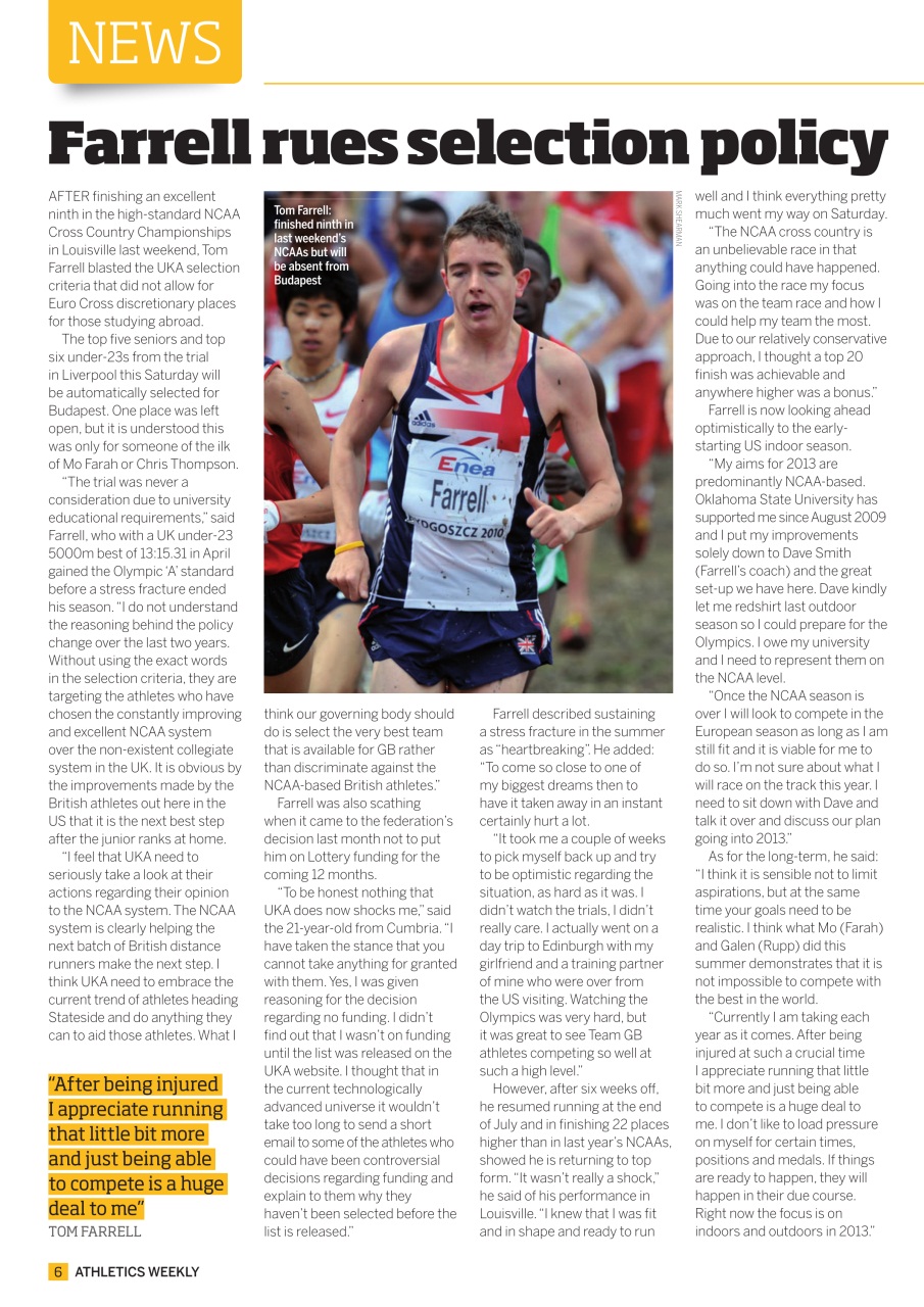 AW – Athletics Weekly Magazine Preview Pages
