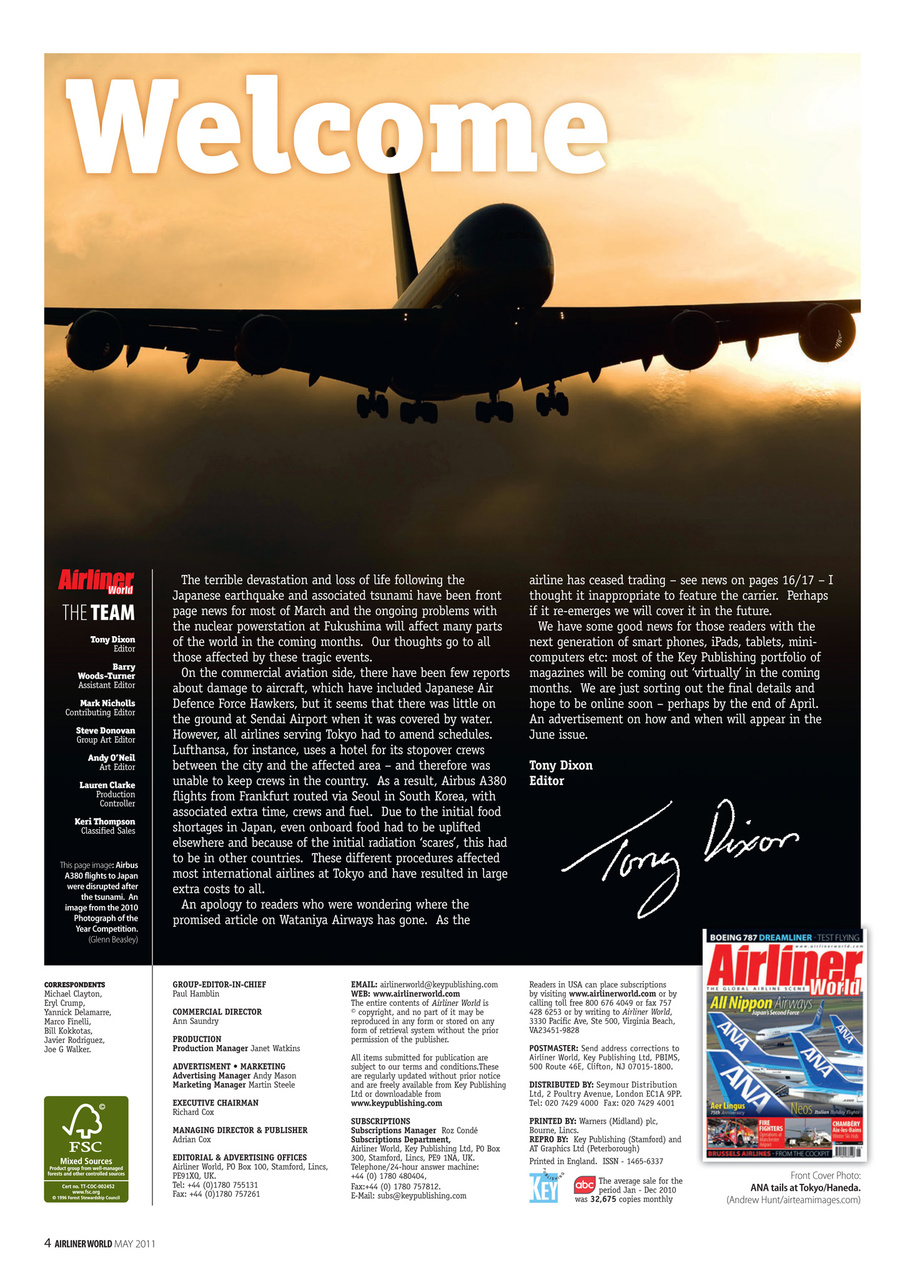 Airliner World Preview Pages