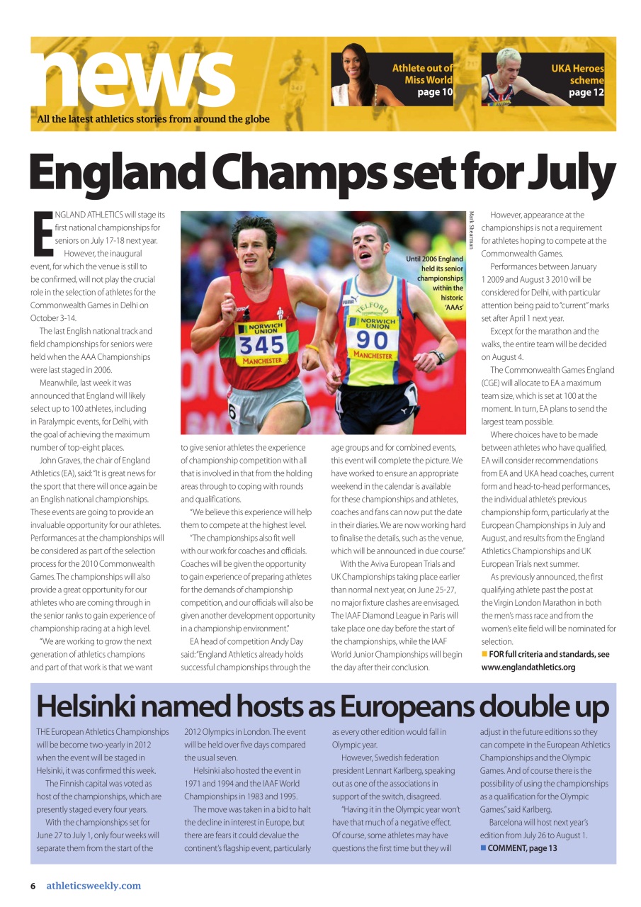 AW – Athletics Weekly Magazine Preview Pages