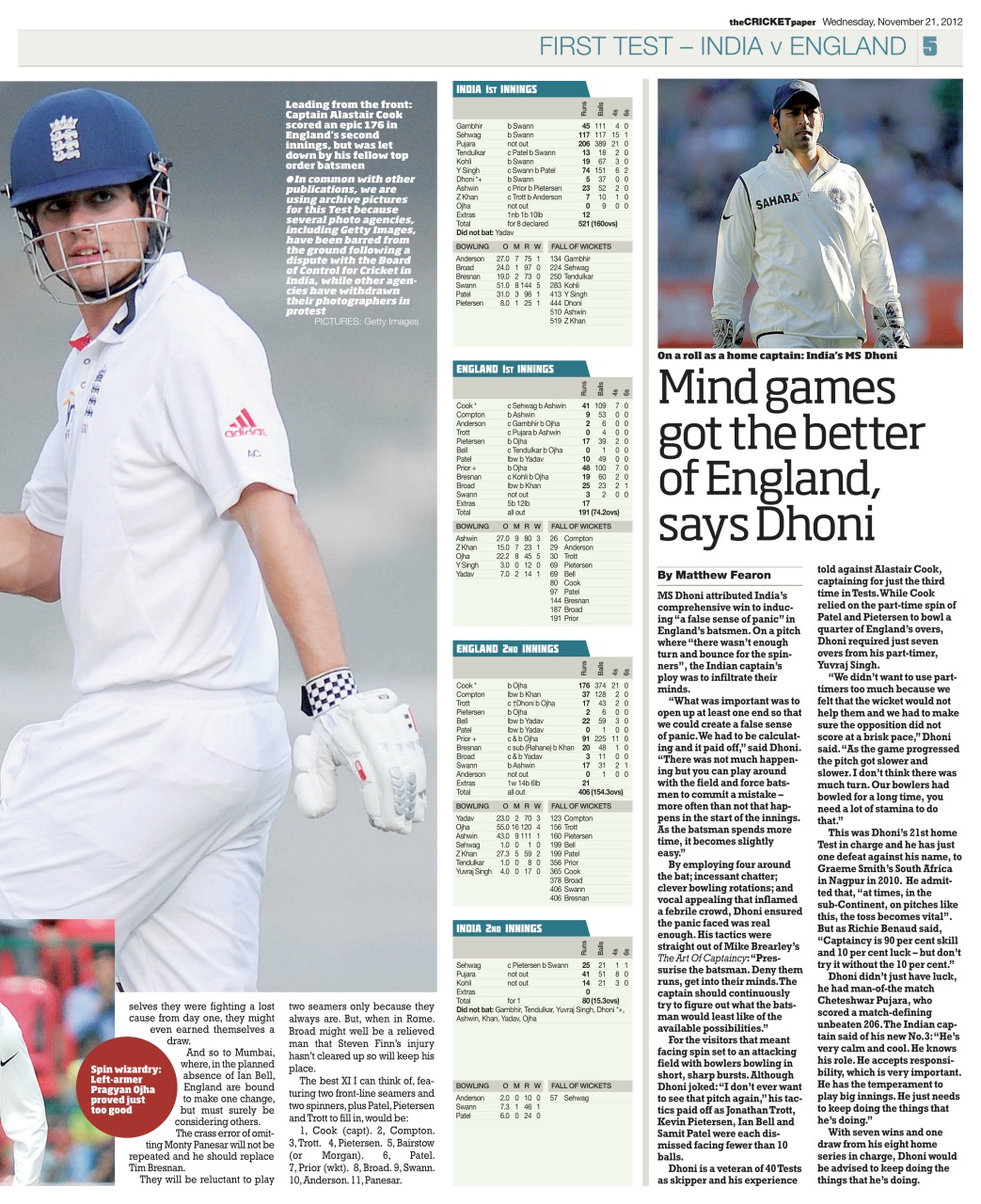 The Cricket Paper Preview Pages