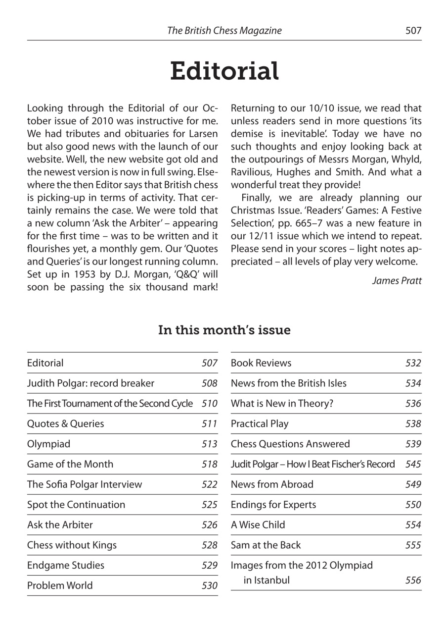 British Chess Magazine Preview Pages